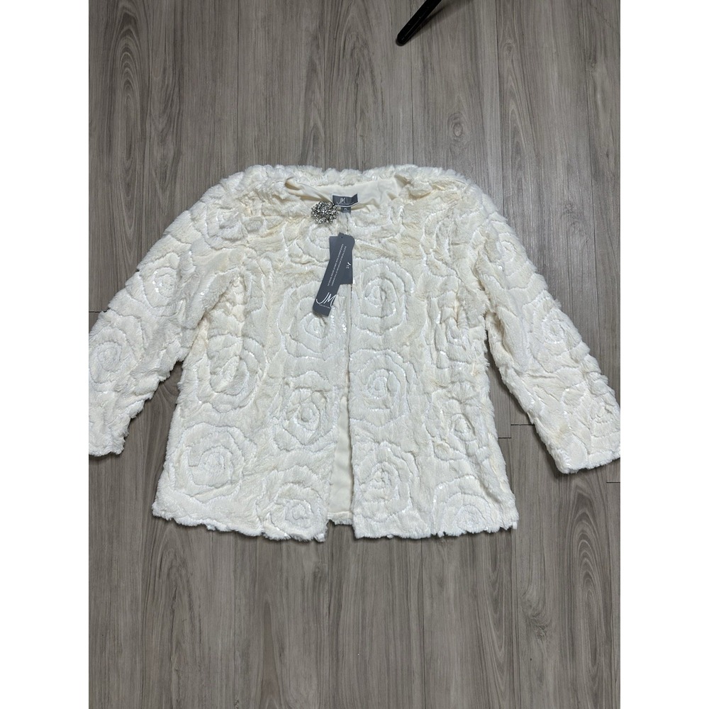 faux fur beige jacket Jm Collection‎